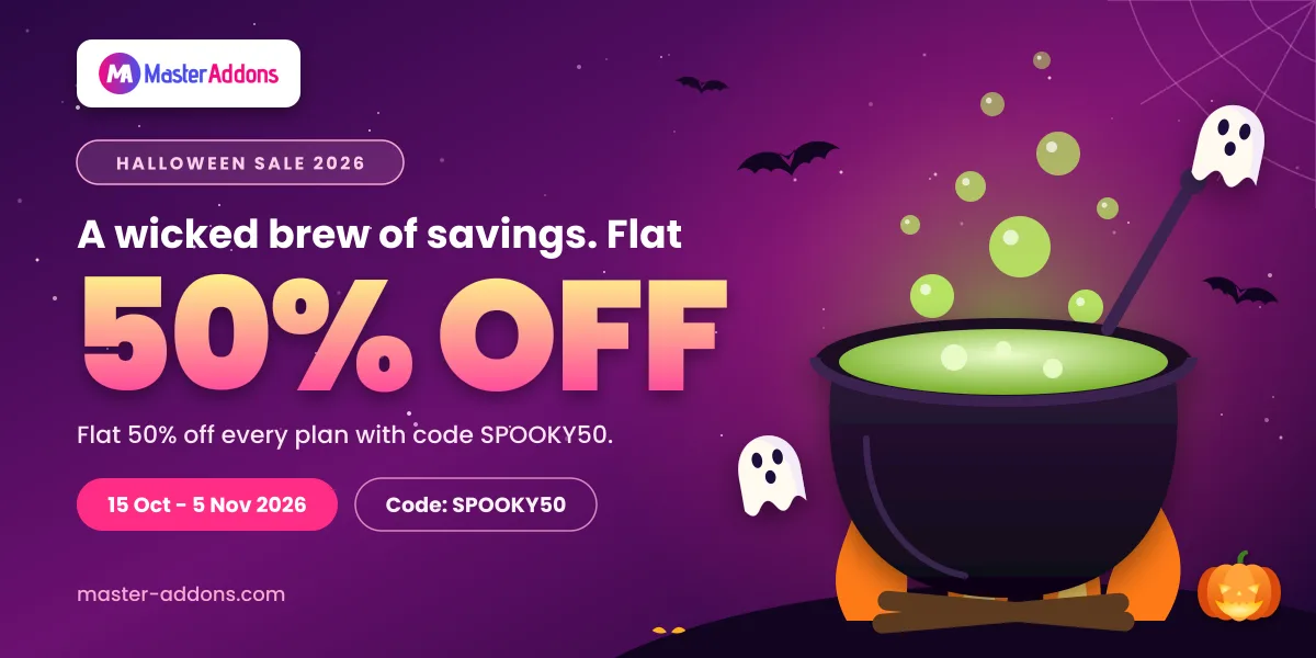 Master Addons for Elementor Halloween deal 2026 banner